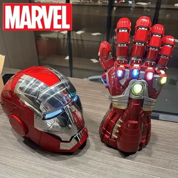 

1:1 Marvel Avengers 4, перчатки Iron Man Nano Infinity, Hulk Edition, цельнометаллические носимые перчатки Thanos Endgame, модель игрушки в подарок