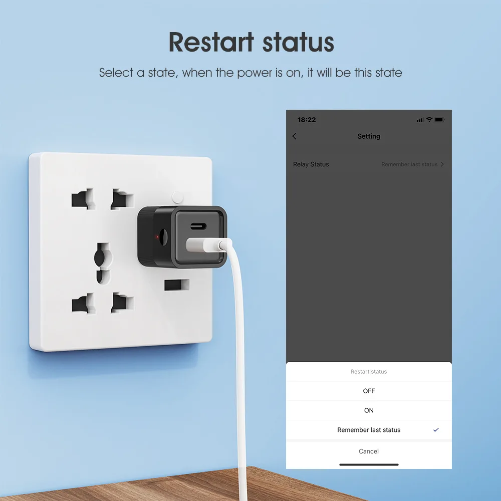 Tuya WiFi inteligente/zigbee Micro USB tipo C adaptador interruptor 5V Mini adaptador de corriente USB Control de vida inteligente Alexa Google Yandex alice