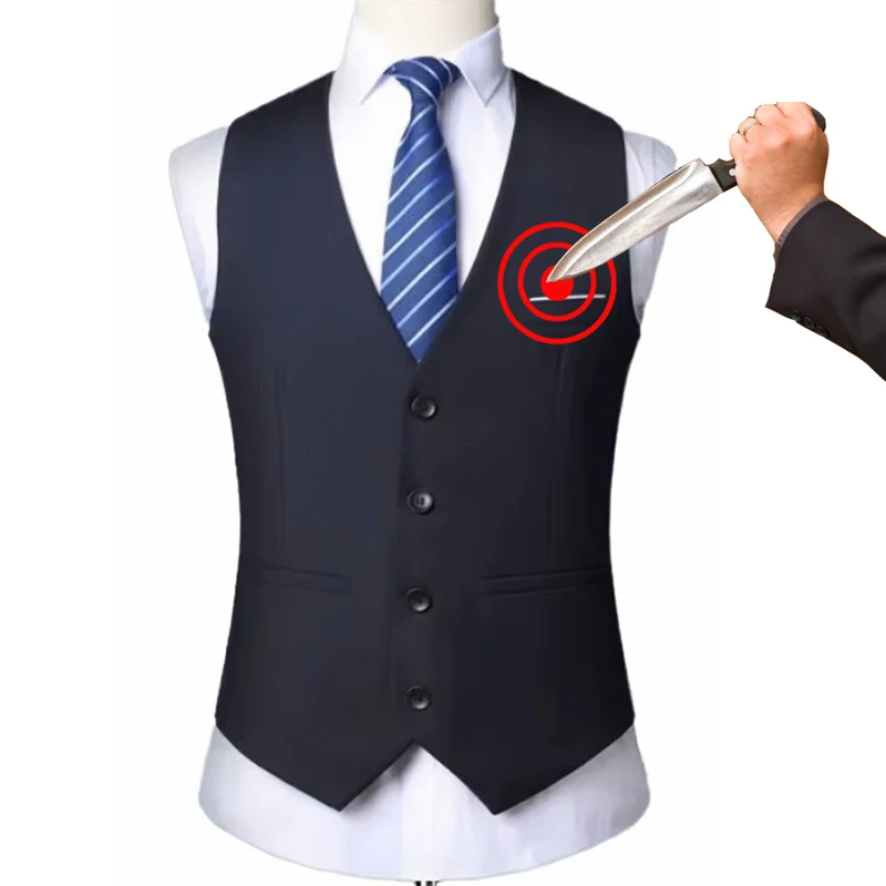 New Anti cutting and Anti cutting Safety Business Suit Vest Flexible Hidden Self Defense Police FBITactical Protective Clothing