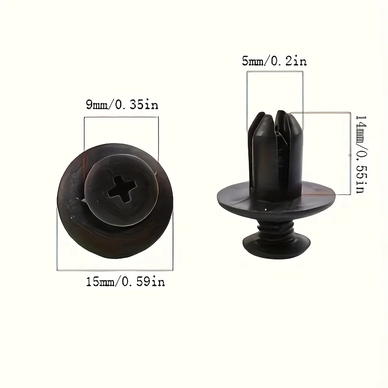 مجموعة مشابك تثبيت السيارة مكونة من 100 قطعة، مشابك تثبيت برشام الحاجز، ملحقات حافة المصد #5