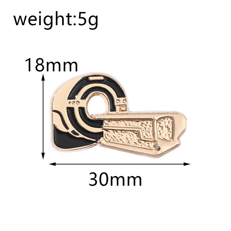 Creative Medical Ct Brooch Cartoon Medical Magnetic Resonance Apparatus Instrument Badge Interesting Fashion Jewelry Accessories