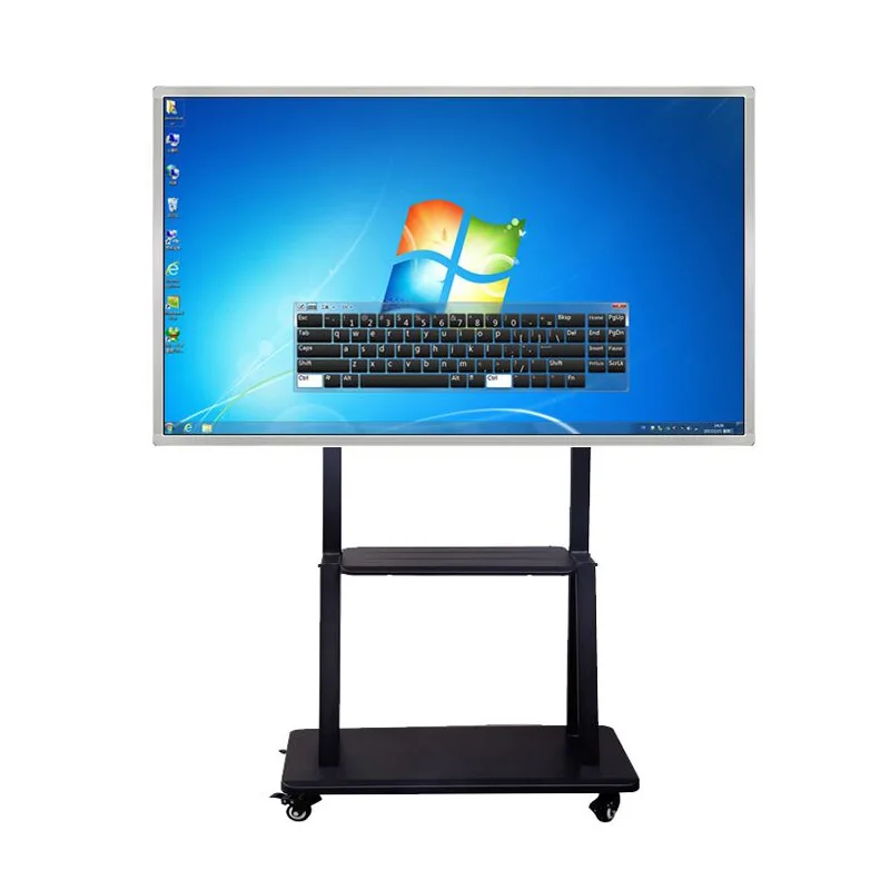 LCD TV Mobile Stand Floor Cart Stand Child Teaching Touch One Machine Display Stand 50-100 Inch TV Bracket