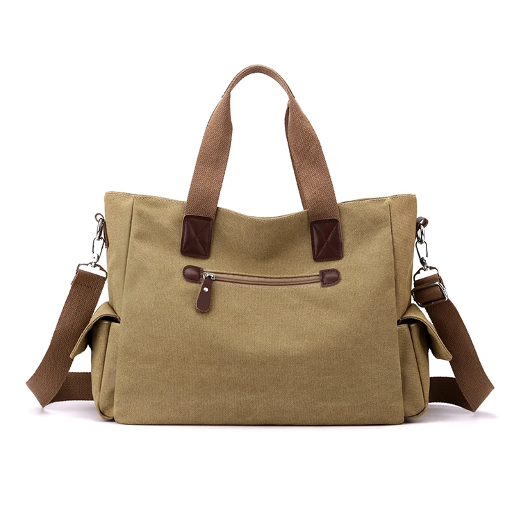 Canvas Retro Umhängetasche, Handtasche für Pendler, Schultertasche, Arbeitstasche, Handtasche mit großem Fassungsvermögen – Detail 2