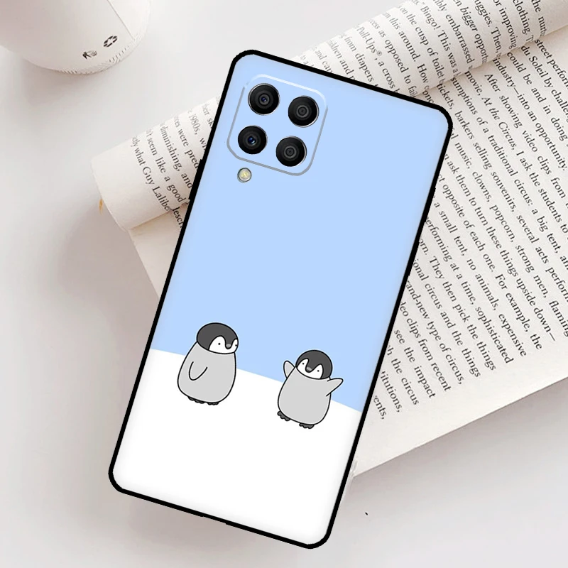 귀여운 펭귄 케이스 삼성 갤럭시 M12 M56 M06 M32 M52 M35 M55 M15 M11 M13 M14 M16 M36 M31 M53 M34 M54 용