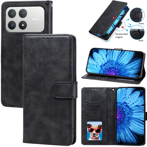 Bilashmart F8 Pro Case For Poco F8 Pro Case Wallet Leather Flip Cover For Xiaomi Poco F8 Pro Phone Case Silicone Book Cover Coque Fundas