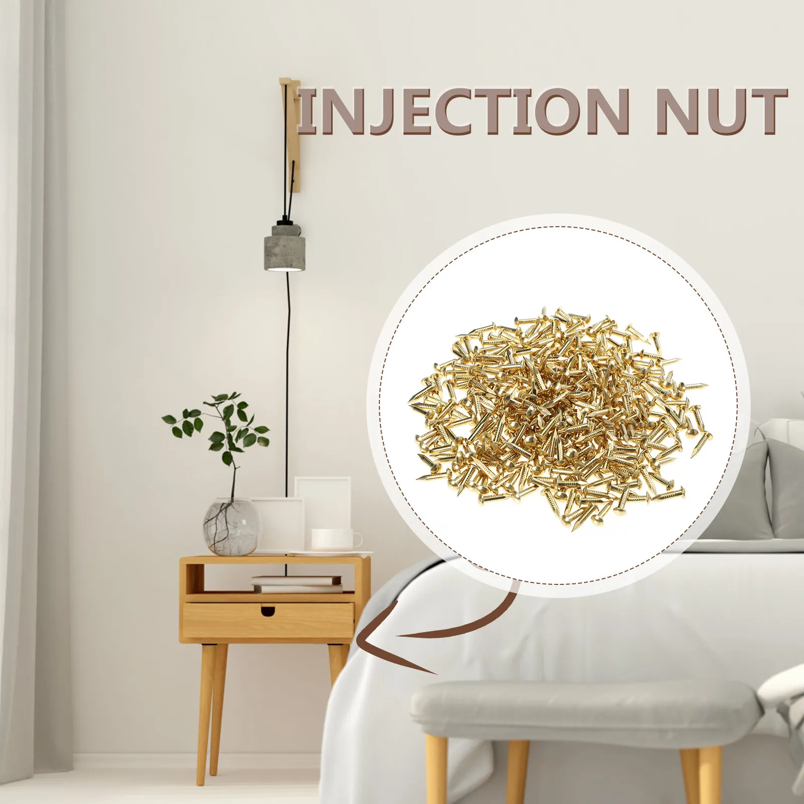 

285 шт. гвоздей с круглой головкой из чистой меди, премиум-класса, закаленные, высокопрочные, для столярных работ, мебели и декора