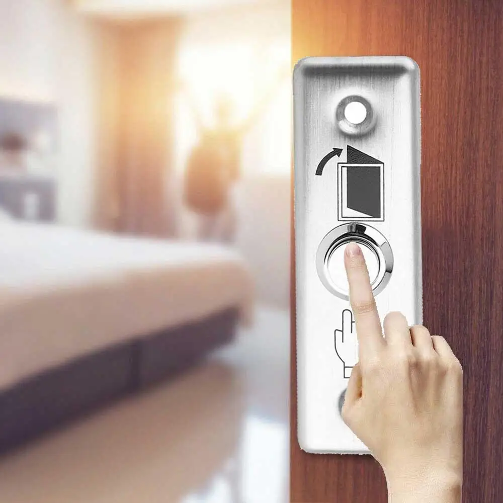 Empurre a liberação botão interruptor para controle de acesso, porta de aço inoxidável saída, 3-4 Packs
