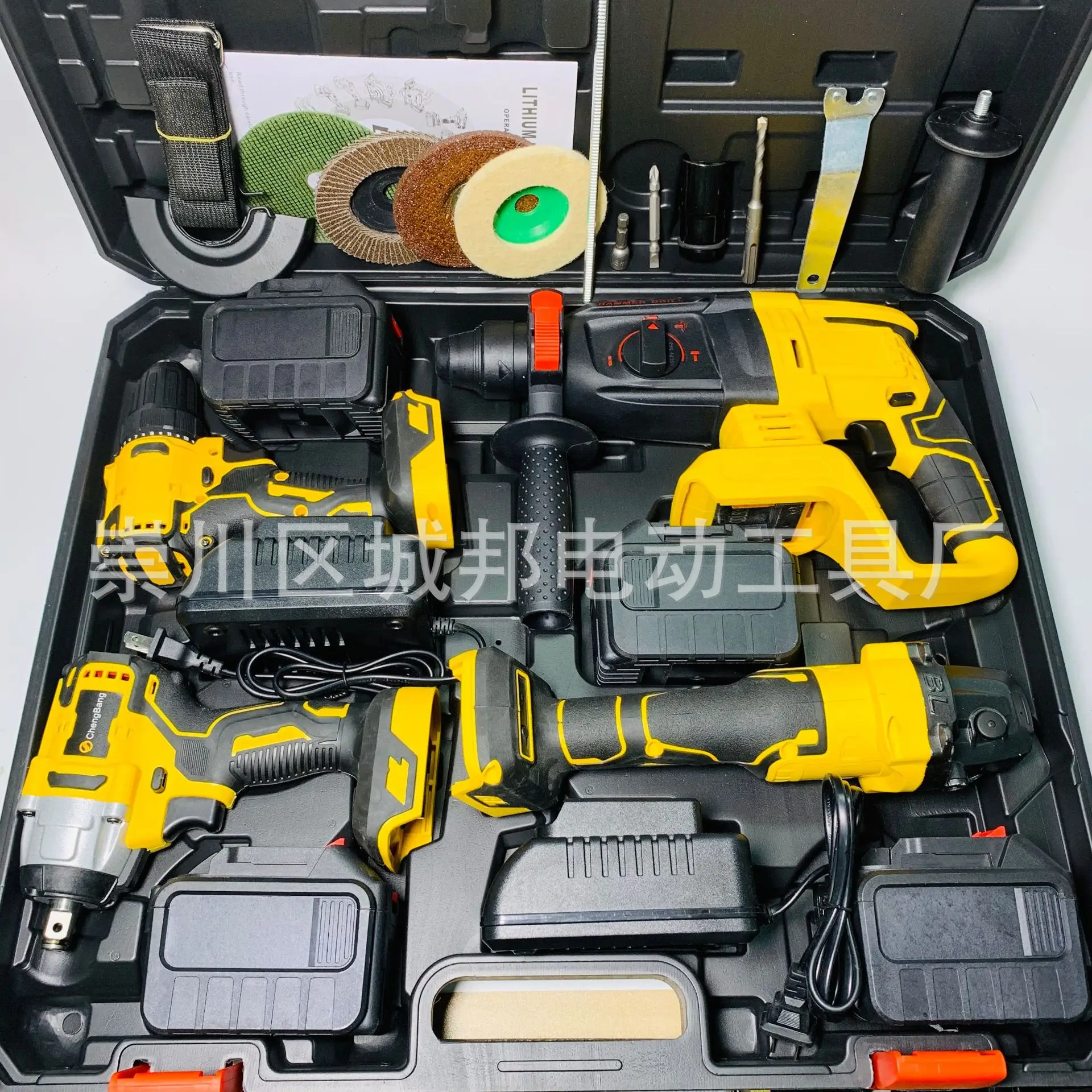 

Source factory lithium electric brushless four-piece combination tool number: GG220608 (battery) MT outlets,