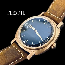 Flexfil-男性用機械式時計,44mm,サファイア,耐水性,発光,seagullムーブメント,st 3600