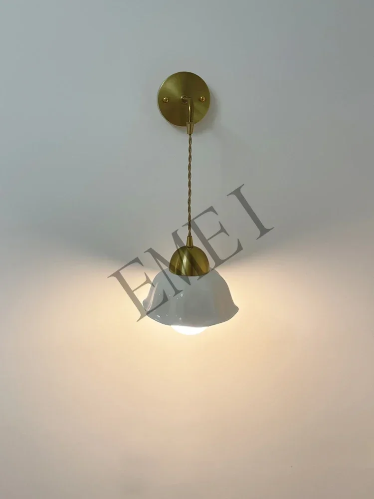 Bud Wall Lamp Simple Milky White Ceramic Wall Ambience Light