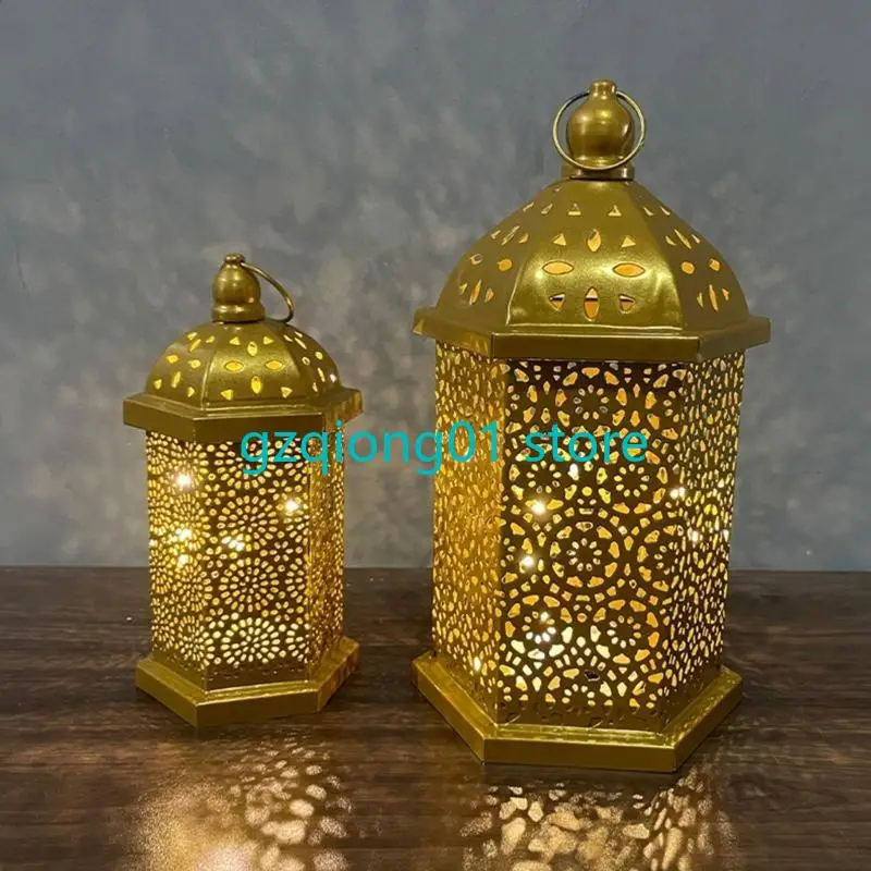 

K3na antique Iron Hollowed Hanging Lanterns Светодиодные лампы для столов.