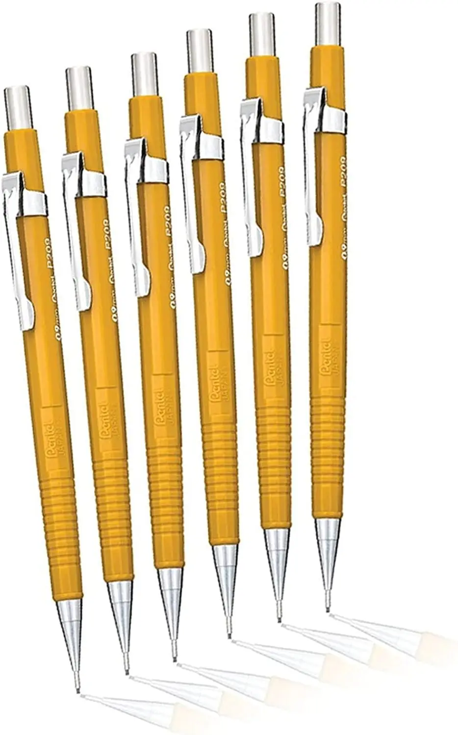 

Automatic Drafting Pencil, 0.9mm Lead, Yellow Barrel, Pack of 6 for Smooth Writing and Ergonomic Comfort