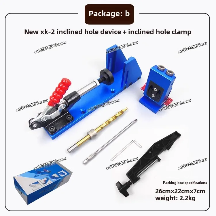 XK-2 Posizionatore di fori obliqui per la lavorazione del legno Lega di alluminio Perforatrice per fori obliqui Pannello per mobili Perforazione di fori Artefatto di posizionamento