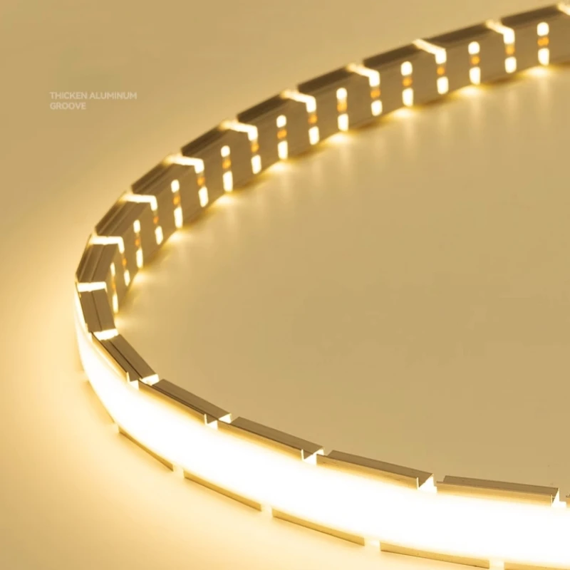 U-Shape Curved LED Aluminum Profile Recessed Bendable Channel Silicone Diffuser Wall Ceiling Drywall Decor Linear Strip Light