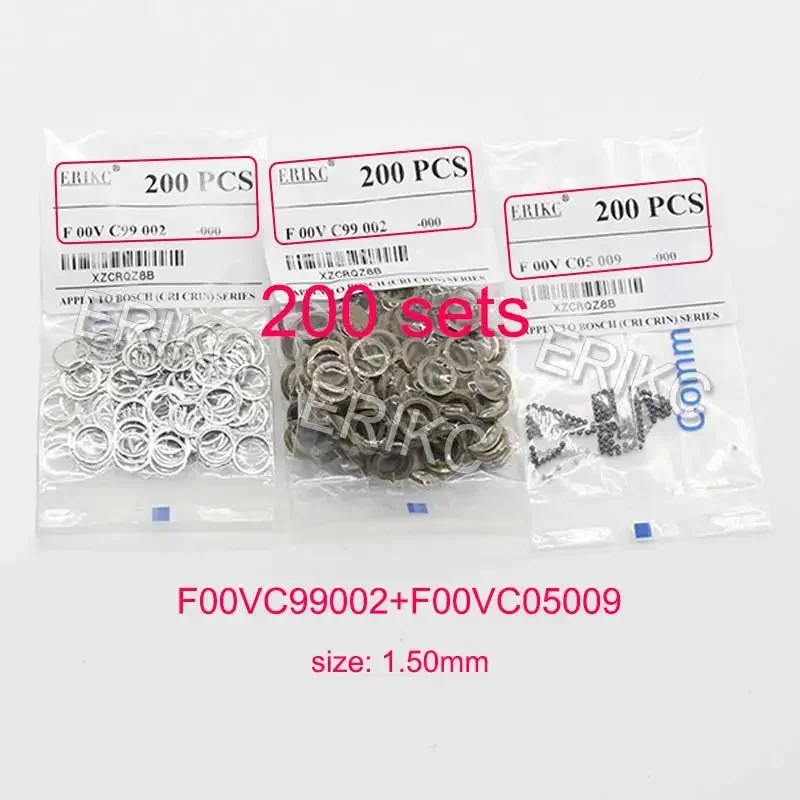 200 Sets F 00V C99 002 Common Rail Injector Ceramic Ball Repair Kits F00VC99002 F00VC05009 Ball Size=1.5mm