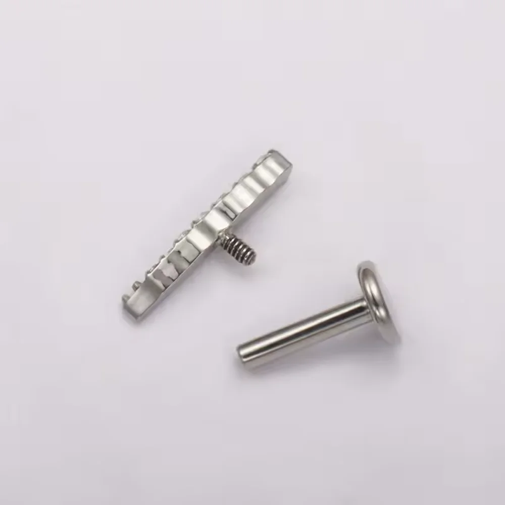 F136 سبائك التيتانيوم جديد متعدد الألوان سرادق زركونيا الأذن الغضروف ترصيع موضة الأذن ثقب الشفاه ترصيع هيئة ثقب المجوهرات