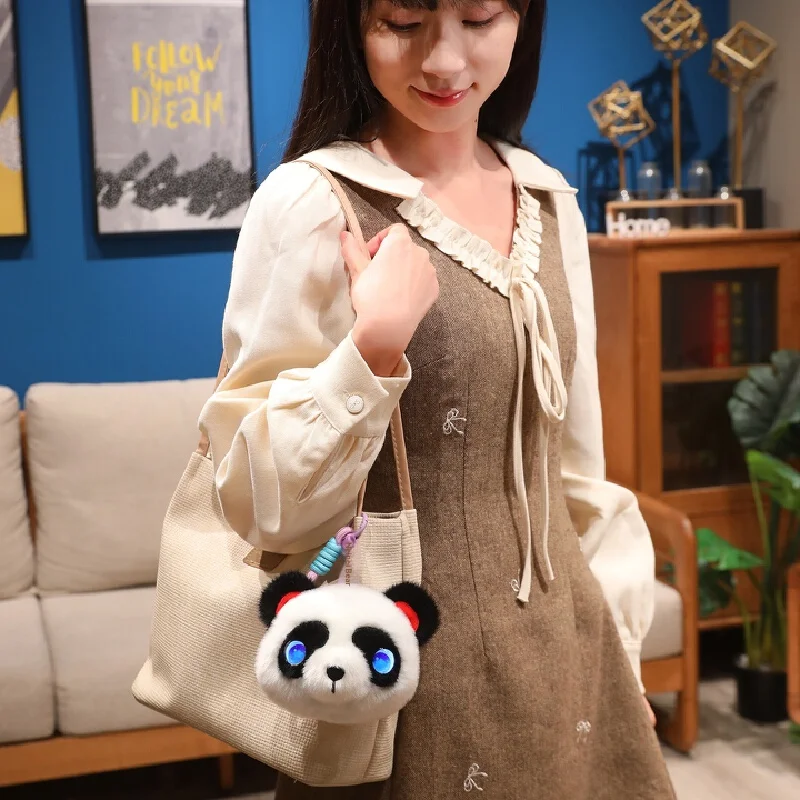 AI Panda Pluche Speelgoed AI Groot Model Slimme Chat Interactieve Oplaadbare Sleutelhanger Educatief Kinderen Nieuwjaars Internationaal Cadeau