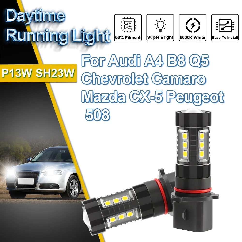 

Мини-мигающие светодиодные дневные ходовые огни для Audi A4 B8 NonFL 2008 2009 2010 2011 2012, высокое качество, супер яркий, простой в установке