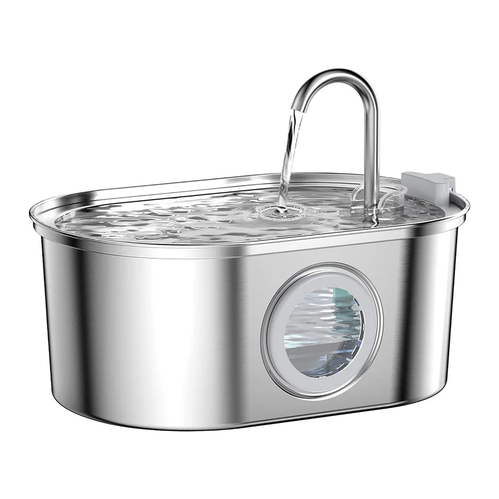 hot salt3.2L Cat Water Fountain Stainless Steel Pet Water Dispenser High Quality Quiet Cat Drinking Water Fountain