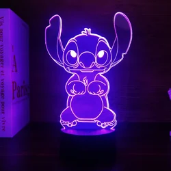 3D Night Light Stitch cartoon with Remote Control and Smart Touch Room Decor Lamp Birthday Valentine's Day Christmas Gifts