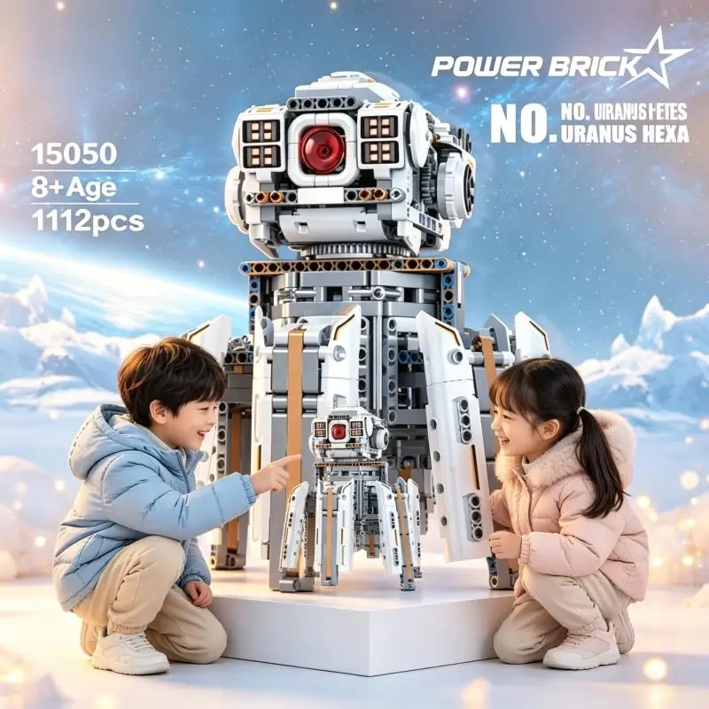 Technical DIY Robot Building Blocks Set, 3-in-1 Transformable Programmable Mecha Toy, Suitable for Kids & Adults