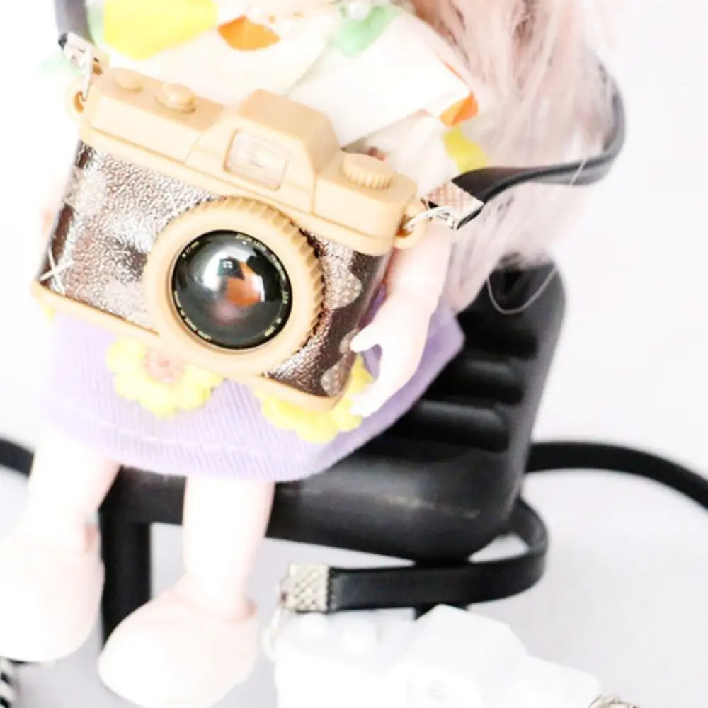 1/6 1/12 Scale Doll Camera Creative Multicolor Plastic Mini Digital Camera with Belt Dollhouse Camera DIY Doll Accessories