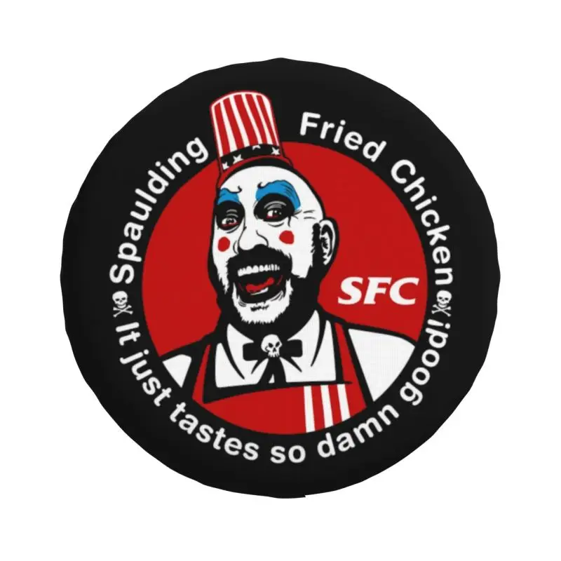 Captain Spaulding Tire Cover Custom 4WD 4x4 SUV Horror Film House of 1000 Corpses Spare Wheel Protector for Honda CRV