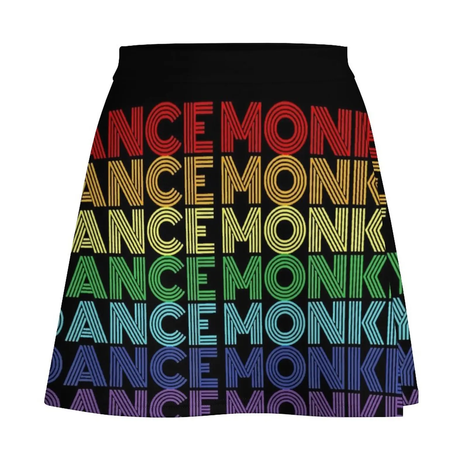 Dance Monkey Rainbow Color Text Gift Music Fan Lover T-Shirt Mini Skirt Women skirt night club outfit