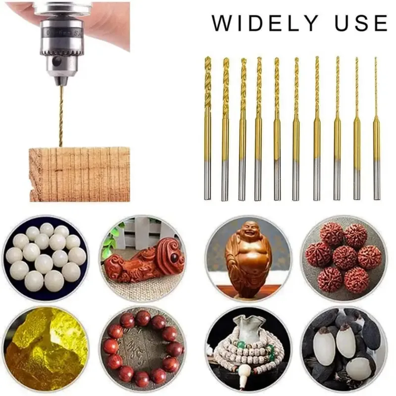 1pcs 0.8/1/1.2/1.5/1.8/2.0mm Micro Twist Drill Bit Tiny Drill Bit 2.35 Shank HSS Mini Engraving Drill Hole Drilling Tool