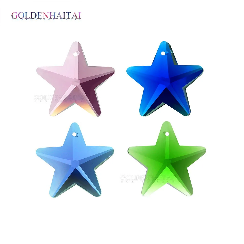 Camal 5Pcs 29mm Crystal Star Prisms Suncatcher True Color Maker Hanging Drops Pendant For Window Chandelier Parts DIY Home Decor