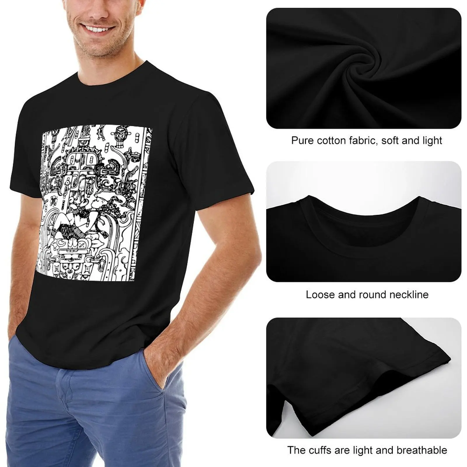 Mayan Astonaut Pakal Palenque World Tree Art T-Shirt tees vintage graphic tee mens fashion image 5