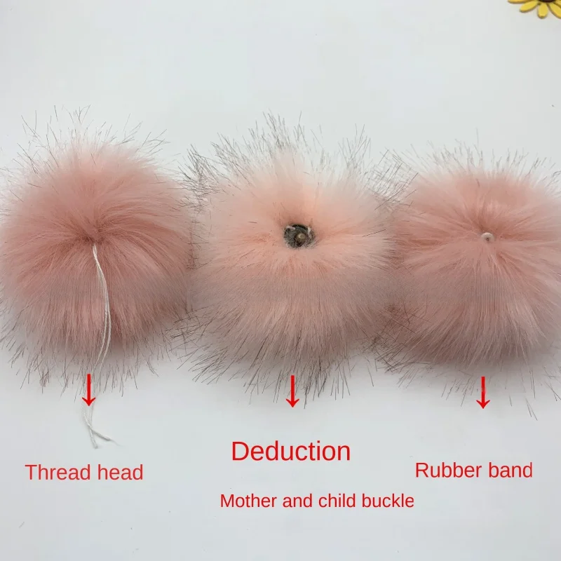 10cm Fox Color Raccoon Imitation Wool Artificial Fake Fur Ball Pompons Diy Hat Pendant