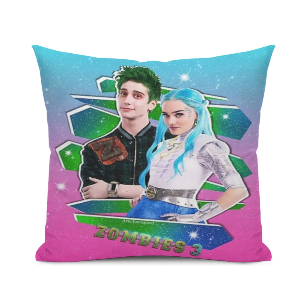 Zombies 3 -Zed and Addison - Galaxy Love Glitter Pillowcase Cushions Cover Cushions Home Decoration Pillows For Sofa