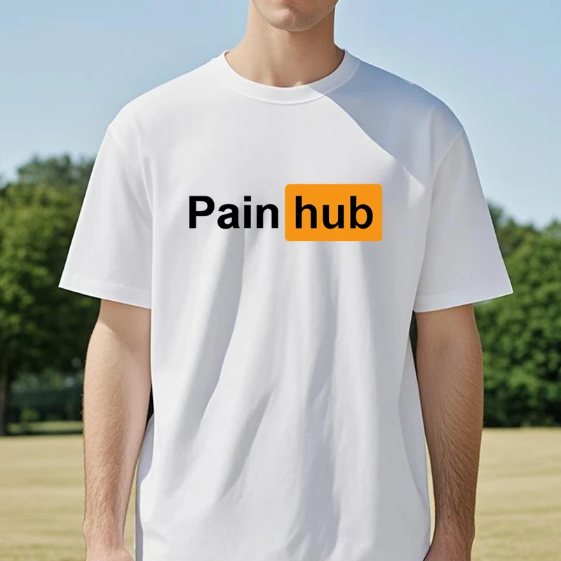 

Painhub Funny English short sleeved T-shirt Personalized street Versatile tshirt fashion sport causal Unisex o-neck tees