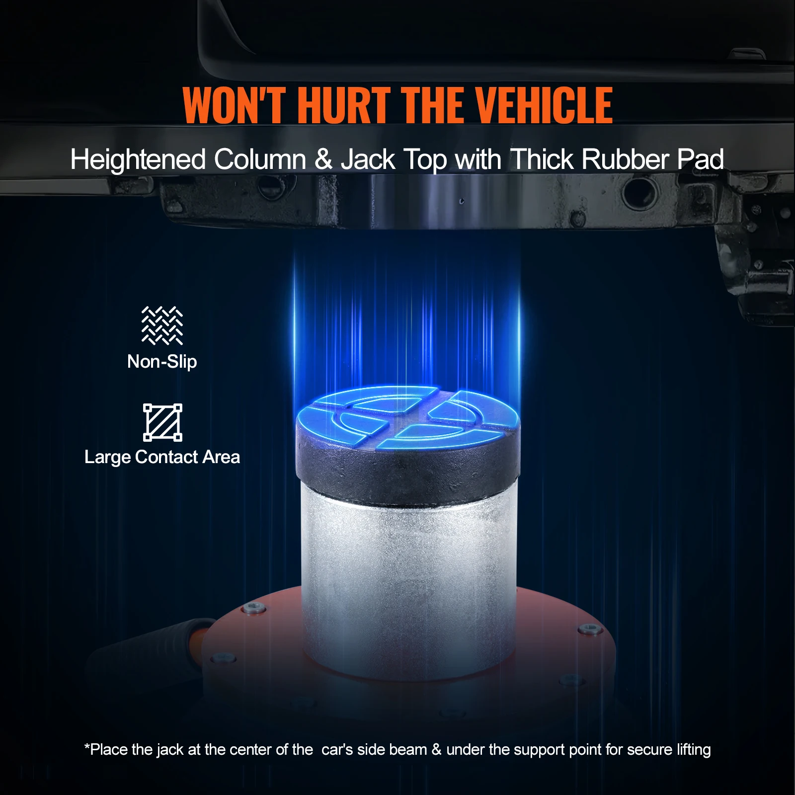 SucceBuy 3T エアージャッキ 3-8S 空気圧式リフティングジャッキ 高さ調整可能なコラム付き スチールチューブ6本 厚いゴムパッド セダン、SUV、ピックアップトラックに適合