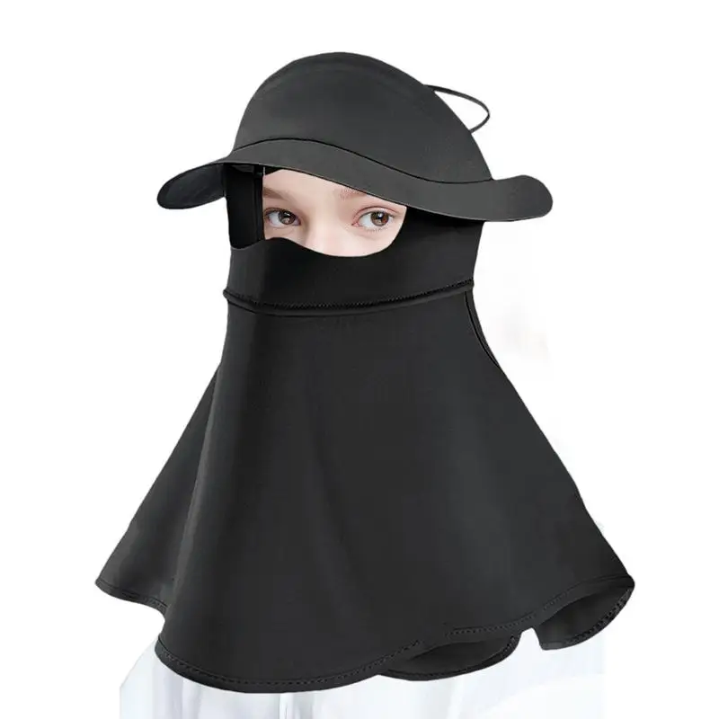 

Sun Shade Hats For Women Sun Protection Wide Brimmed Sun Hats Breathable Face Veil UV Protection Hats Sun Neck Protector