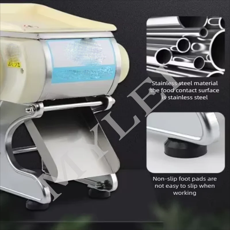 Stainless Steel Hand Crank Manual Meat Slicer Adjustable Blade Spacing For Household Commercial Cutting Slices Strips Mince
