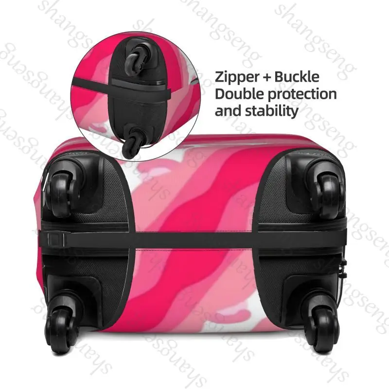 pink Swirl pattern Travel suitcase protective case, suitcase cover, elastic protection, washable Luggage cover, 18-32 in