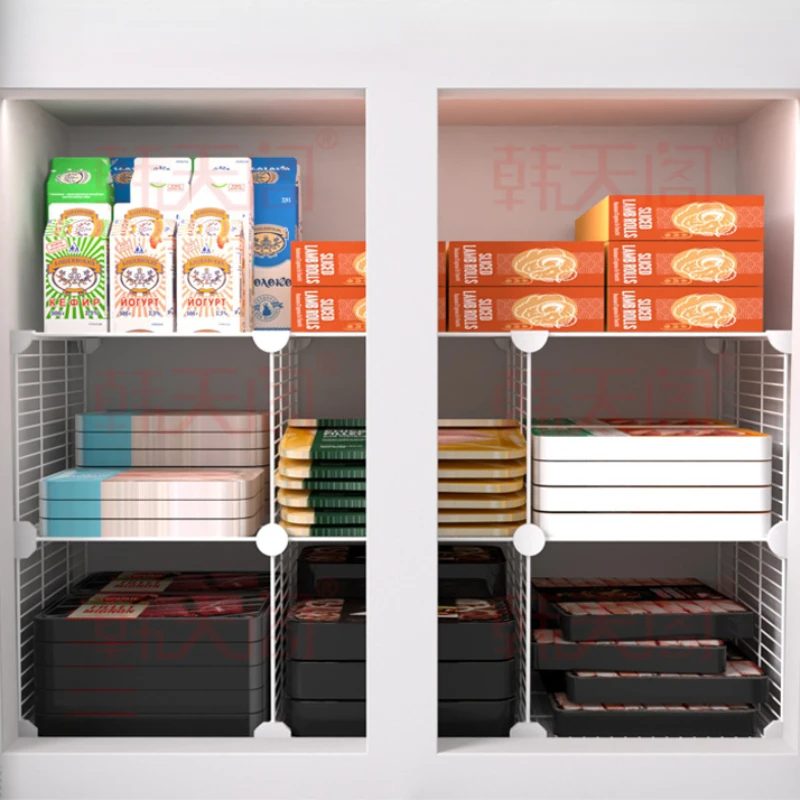 Adjustable Freezer Organizer Rack Refrigerator Divider Shelf Storage Basket Layered Space Saving Food Storage Organizer