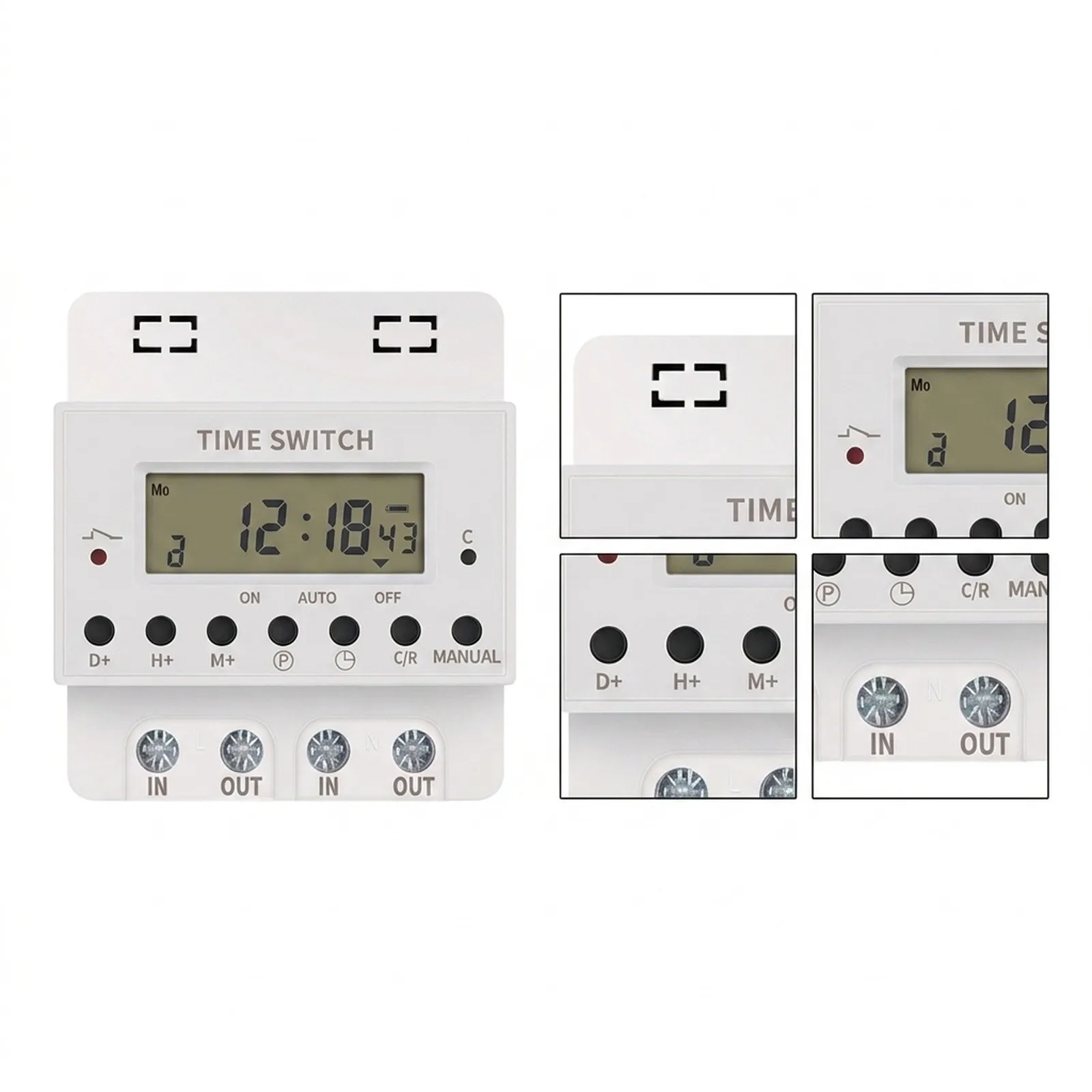 220V Digital Timer Switch with Programmable Time Control Reliable Power Handling for High Power Devices  220V