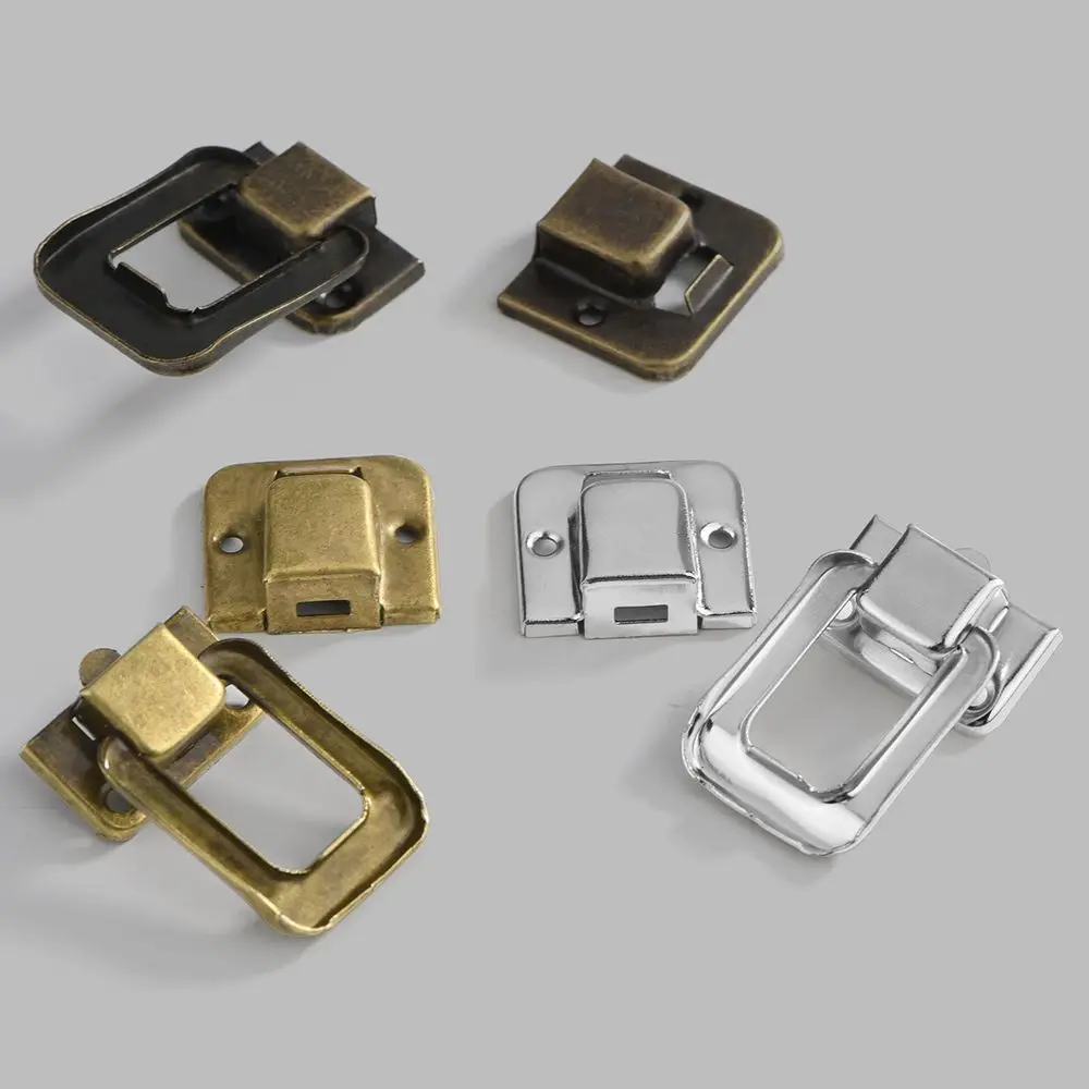 Iron Box Buckle Accessories Antique Bronze Lock Hasp Golden Silver Clip Clasp Jewelry Box