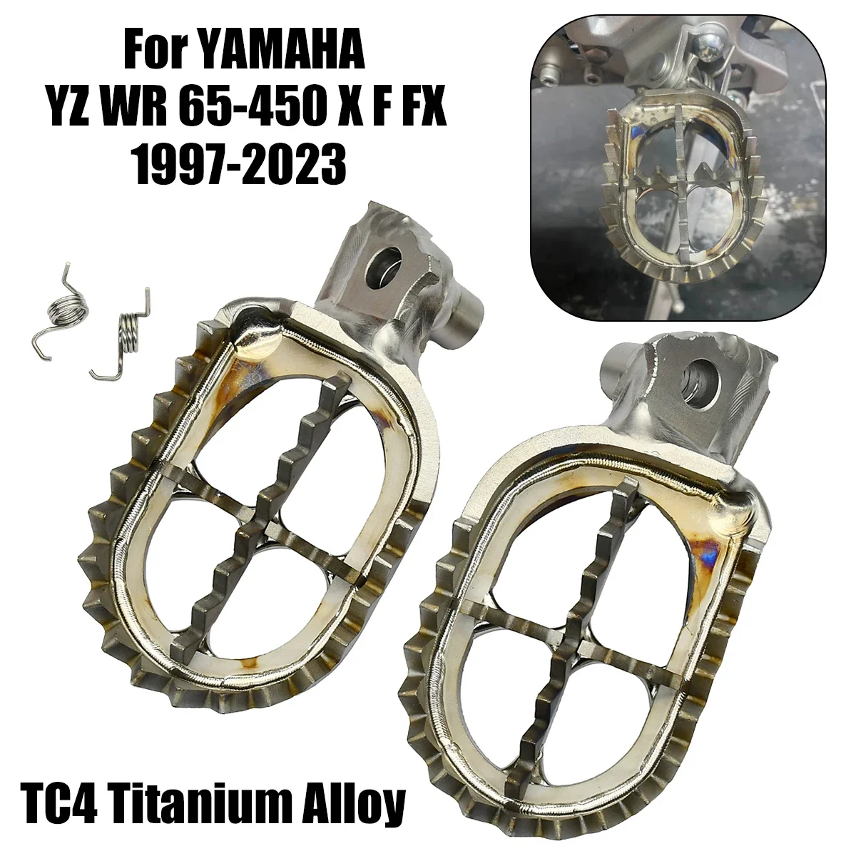 

Motorcycle TC4 Titanium Alloy Foot Rest Pegs Footrest Footpe For Yamaha YZ125 YZ250 YZ250F YZ450F WR250F WR450F YZ 125 250 X FX