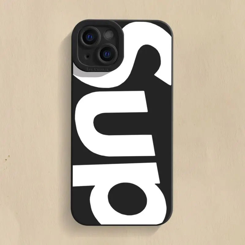 

Creative and minimalist English phone case suitable for iPhone 16 15 14 13 12 11 Pro/Max/Plus shockproof back cover