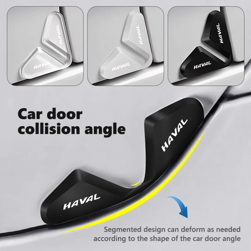 Car Door Corner Anti-scratch Triangle Protector Sticker for Great Wall Haval H6 Dargo H9 M6 F7, Auto Door Edge Guard Accessories