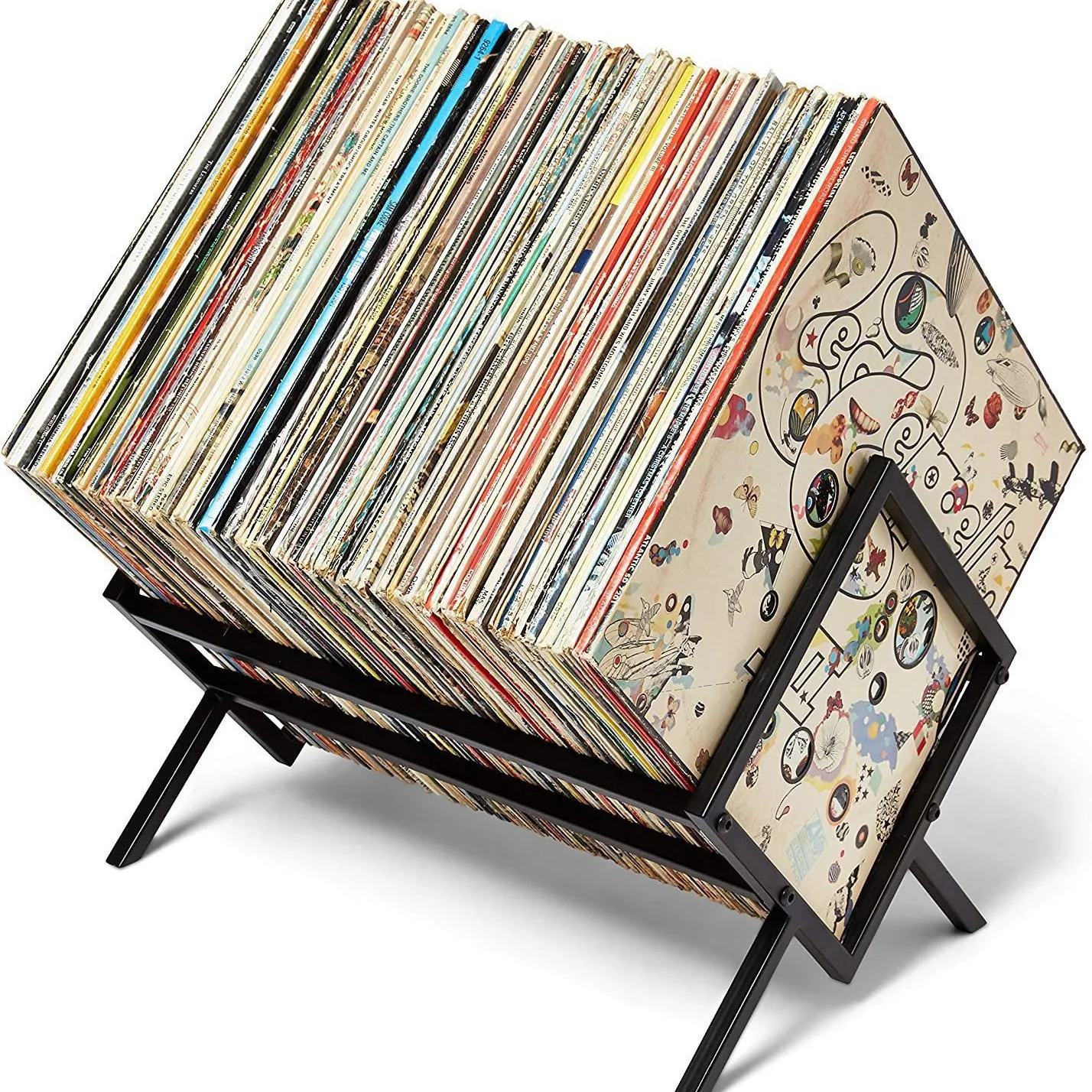 Picture 3: Removable Vinyl Record Storage Stand CD Organizer Holder European Magazine Storage Rack for Home