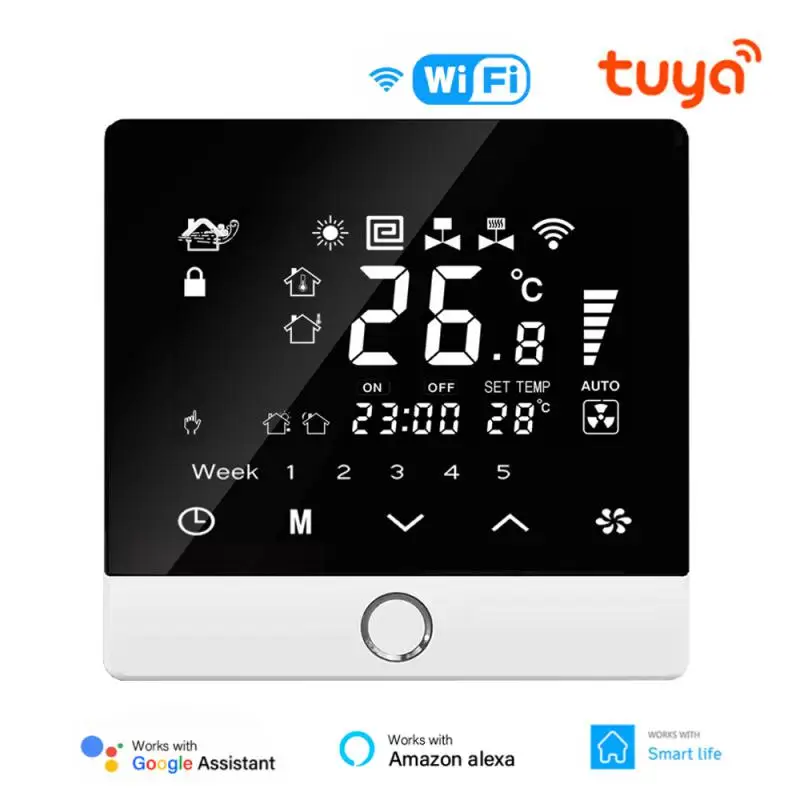 Termostato WiFi Tuya, calefacción de agua programable, Control por voz, controlador de temperatura inteligente, funciona con Alexa y asistente de Google