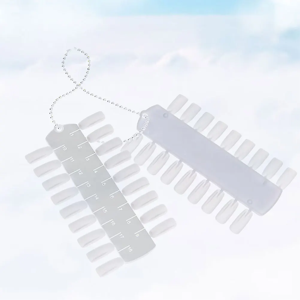 

2Pcs 36 Color Nail Art Display Board Portable Plastic Double Sided Practice Plate Professional Home Use Nail Display Board