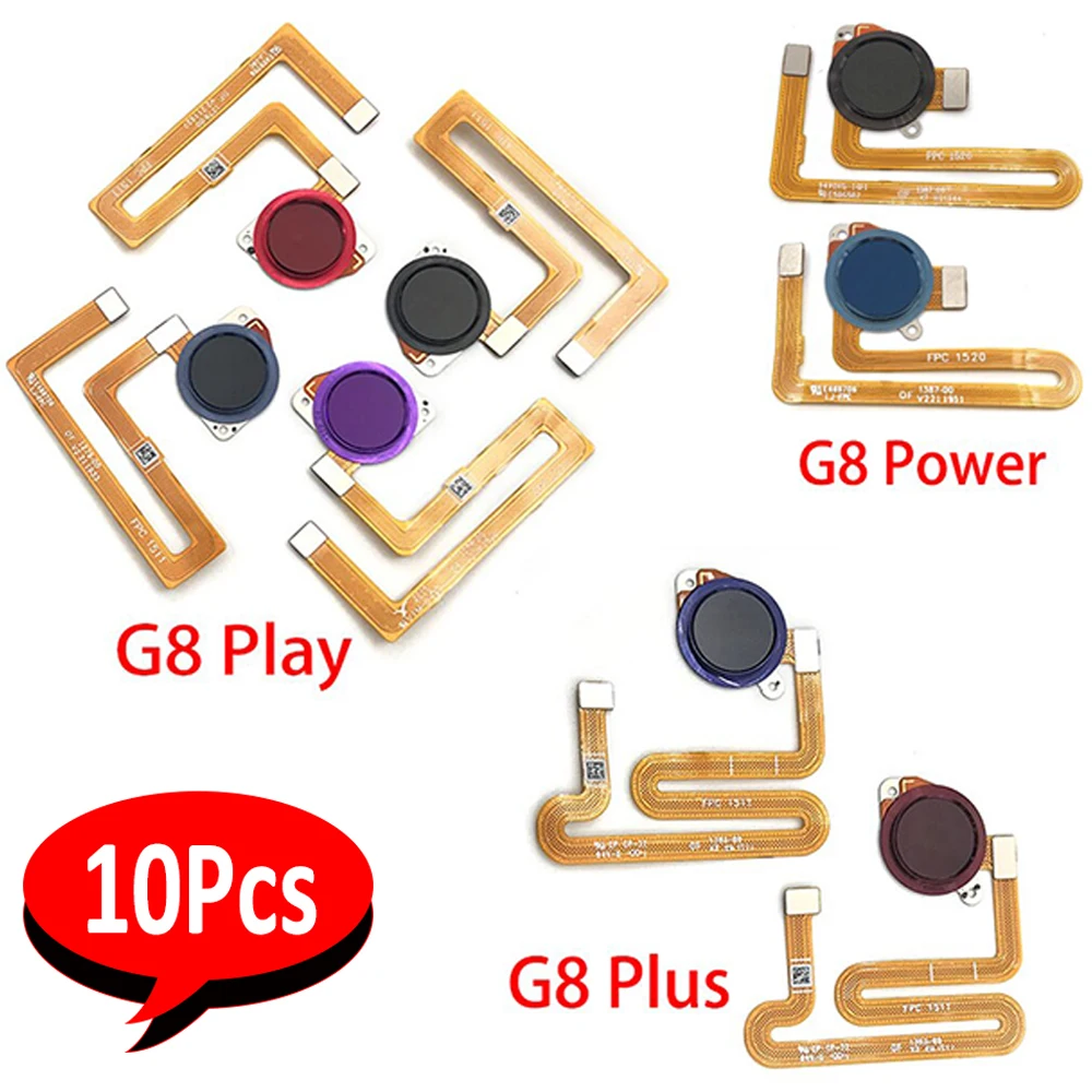 

10Pcs，NEW For Moto G8 Play Plus / G8 Power Lite Fingerprint Sensor Scanner Touch ID Connect Motherboard home button Flex Cable