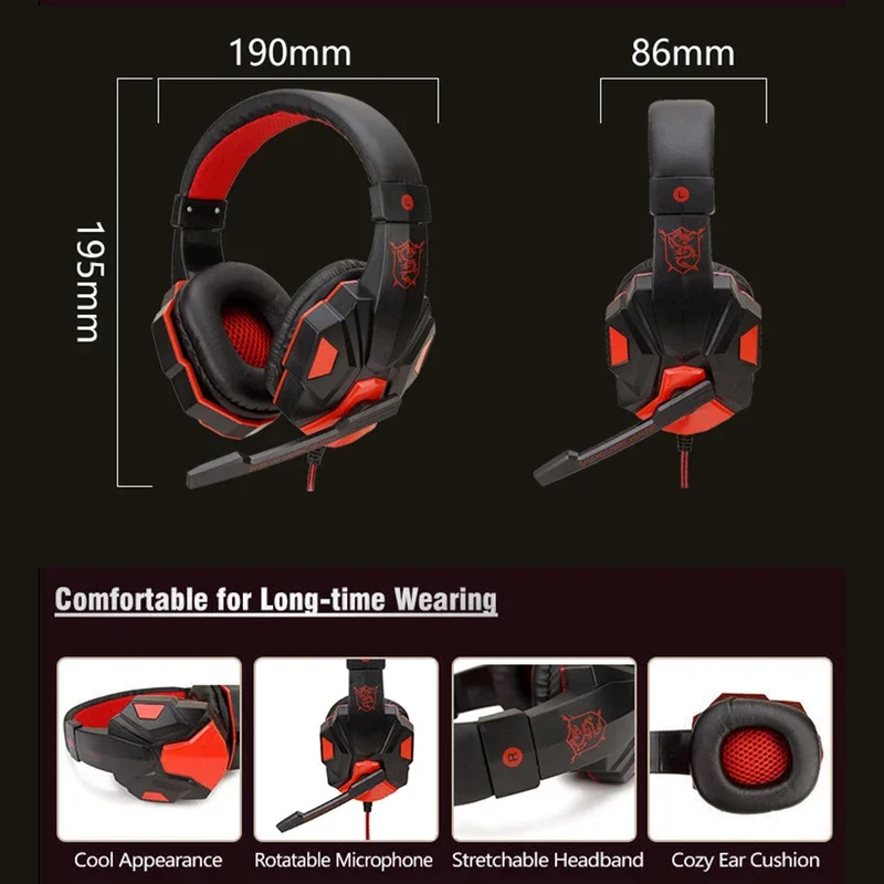 SY830MV wired gaming headset with mic stereo sound earphones deep bass for PC computer gamer laptop headphones for PS4 XBOX