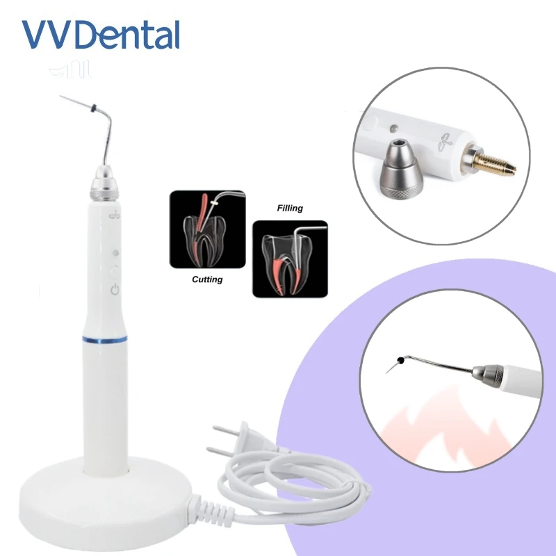

VV Dental Gutta Percha Obturation System 3-Second Rapid Heating With 2 Tips Endodontic Root Canal Filling Heating Pen